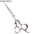 Barber Scissors 5.5'' 6" AQIABI Japanese Stainless Hair Scissors Professional Cutting Scissors Thinning Shears Shiny A9003