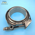 JTLD Universal 2.5" V-Band Kit Heavy Duty Clamp Flange Set Exhaust Intercooler Pipe