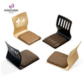 Tatami Bent Wood Chair Japanese Korean Backrest Cushion Dormitory Lazy Legless Stool for Living Room Sports Entertainment