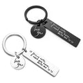 2026 New Custom Letter Metal Keychains Birthday Gift Safe Driving Keychain for Family