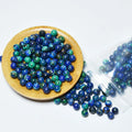 Dongguanada Popular Factory Direct Best Quality Brilliant Cut Beading 6mm Azurite Malachite Stone Loose Beads for Jewelry Making