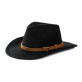 Wholesale Rolled Cowboy Belt Buckle Accessories Jazz Hat Men and Women Top Hat Suede Fedora Hat