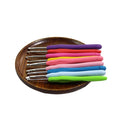 Needlework Factory Direct Sale Soft Handle TPR Metal Crochet Tool Set Wool Needle Hand Crochet Hook