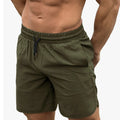 European and American Men's 5 Points Casual Basketball Shorts Mid-Waist Elastic Canvas Anti-Wrinkle Feature for Boys