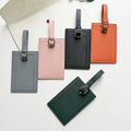 Luxury Custom Logo Travel Luggage Tag Soft Microfiber Leather Personalized with Embossed Printing Blank for Sublimation