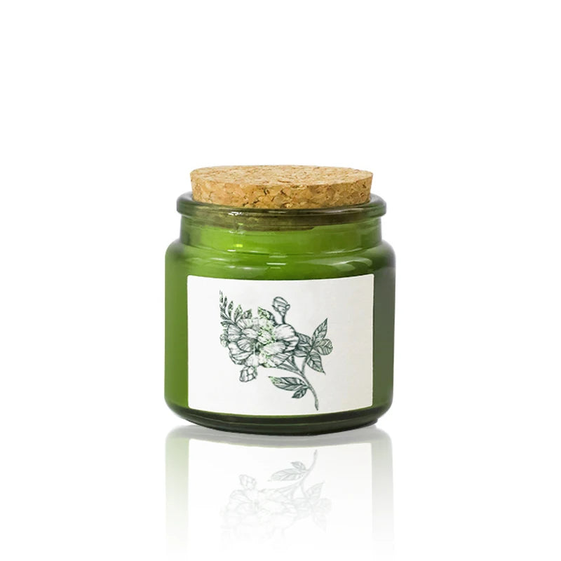Factory High Quality Wholesale Small Luxury Aroma Empty Clear Glass Candle Holder 100ml Amber Green Reusable Eco-Friendly