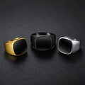 New Fashion Punk Style Personality PVD 18K Gold Coating Party Ring 316L Stainless Steel Ring for Men & Women