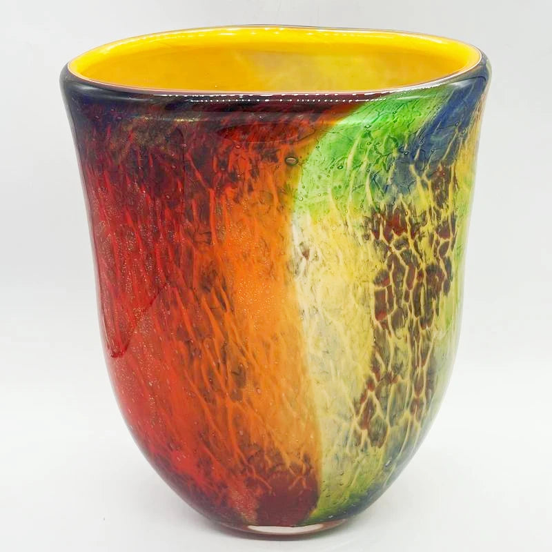 Hand Blown Murano Glass Vase Colorful Home Decor Glass Crafts