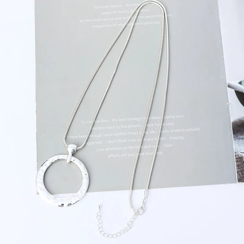 TongLing European Simple Latest Necklace Jewelry Classic Loop Trendy Necklace for Women Girl
