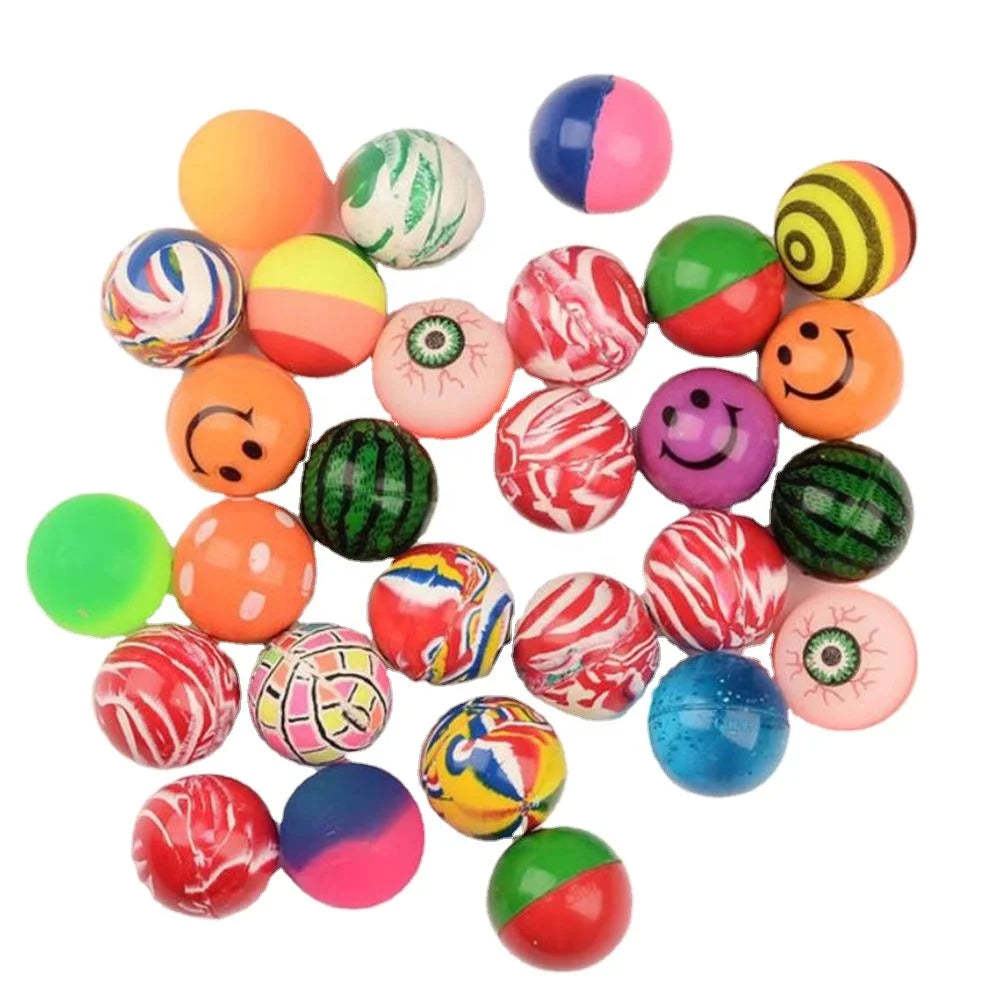 Wholesale Cheap Magic Vending Machine Toy Hot Custom 27/32/35/45 Mixed High Bounce Rubber Ball Kids Promotional Plastic Toys