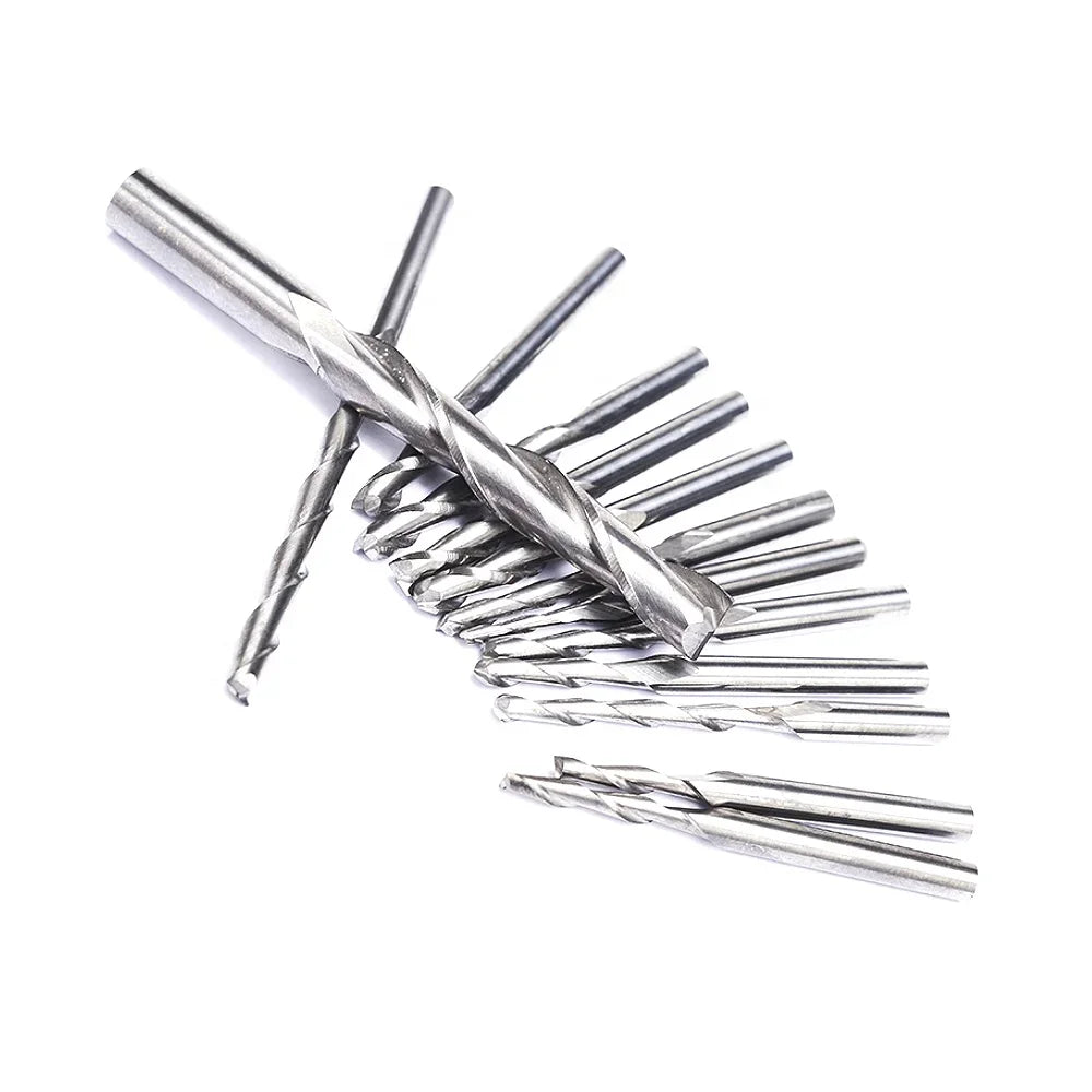 HRC55 Spiral End Mill CNC Bits - High Precision Solid Carbide 2-Flute Wood and Plastic Milling Cutter for Industrial CNC