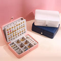 Jewelry Organizer Display Travel Jewellery Case Boxes Travel Portable Jewelry Box Leather Storage Organizer Earring Holder