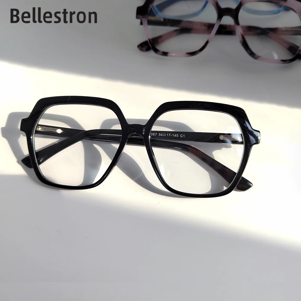 Wonderful Design Bellestron CP067 Plastic Optical Eyeglasses Fashion Frames Spring Hinge High Quality Unisex Colorful Spectacles