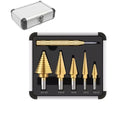 PEX 6pcs Hot Selling Tin-coated Hole Saw HSS Coated Step Drill Bit Twist Drill Bit Set Metal Drilling Countersink