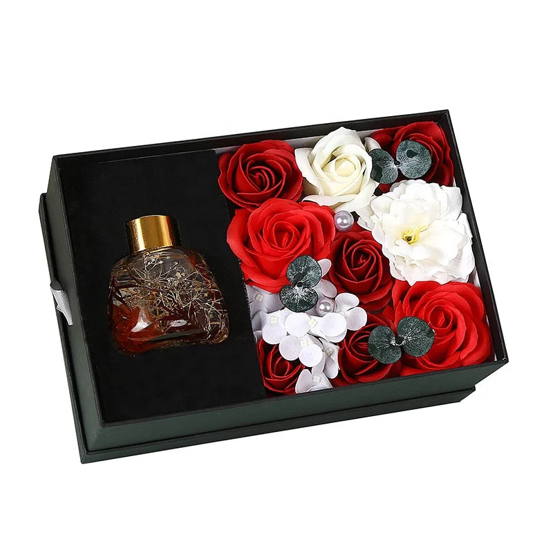 Valentine's Day Christmas Gifts Artificial Flower New Rose Soap Flower Fragrance Essential Oil Gift Box