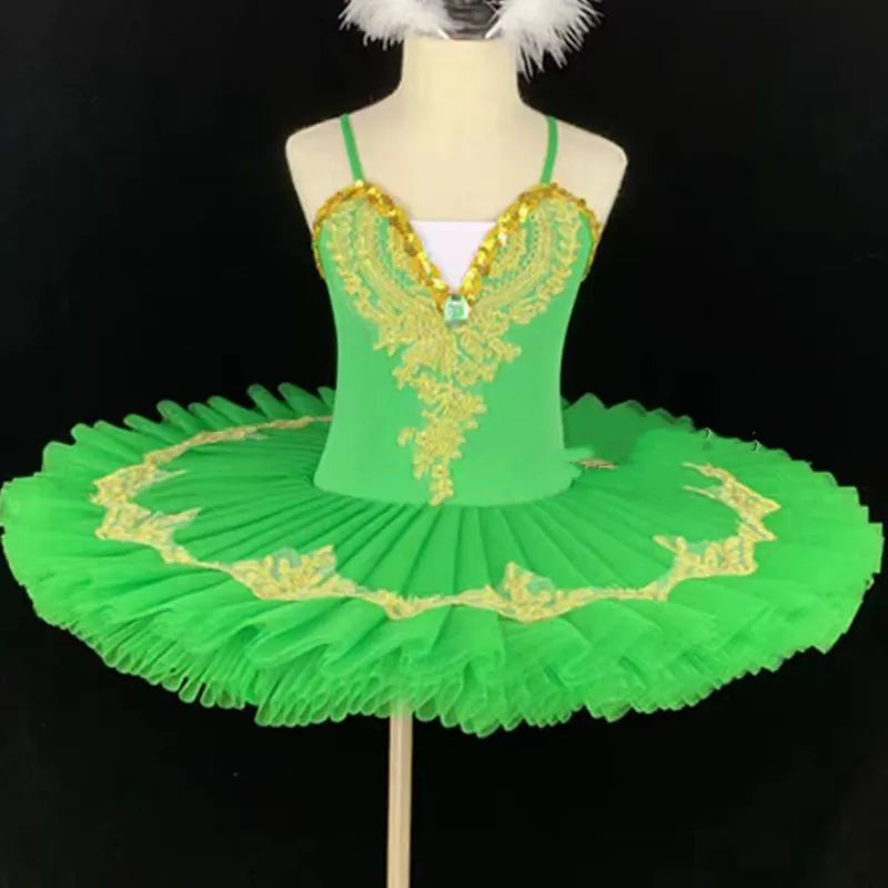 Girls' Ballet Practice Performance Costumes Dance Puffy Skirts