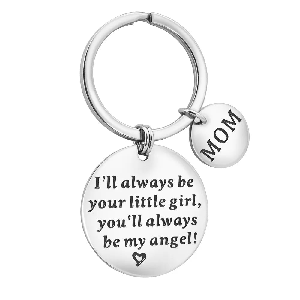 2022 New European and American Valentine's Day Creative Gift Metal Buckle DIY Stainless Steel Key Chain Pendant Customized