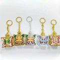 3ml Mini Pocket Arabic Dubai Butterfly Key Chain Metal Alloy Perfume Bottle Glass Essential Oil Refillable Attar Bottles#893
