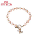 Freshwater Pearl Orange Bee Insect Bracelet Design Style Valentine's Day Gift Bracelet Ornament