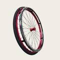 Wheelchair Rear Wheel Assembly D-Type Hand Push Ring Sports Aluminum Alloy Wheel Hub with 24h Spoke Hole MegaBDM