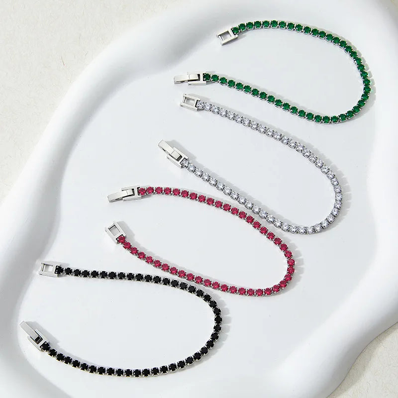Wholesale Customize Jewelry Luxury Stainless Steel Glitter Zircon Diamond Fashion Bracelet