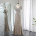 Jancember SZ045 Luxury Dubai Zipper Sequin Mermaid Evening Dresses for Women