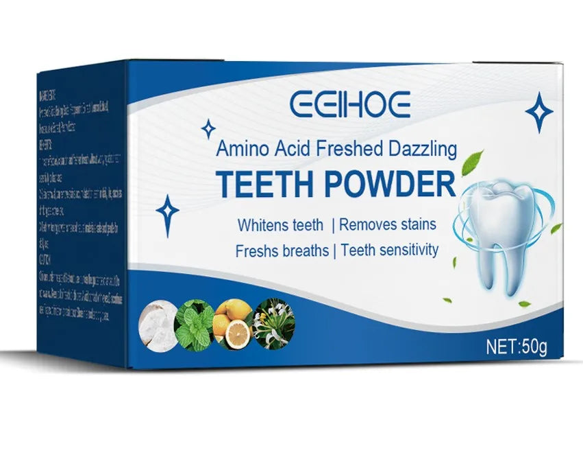 OEM Teeth Whitening Powder Clean Mouth Teeth Tartar Teeth Yellow Stains Gums Whitening Beauty Powder Care