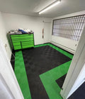 High Strength Interlocking PVC Click Flooring Colorful Garage Floor Tiles Graphic Design Solution for Home Projects