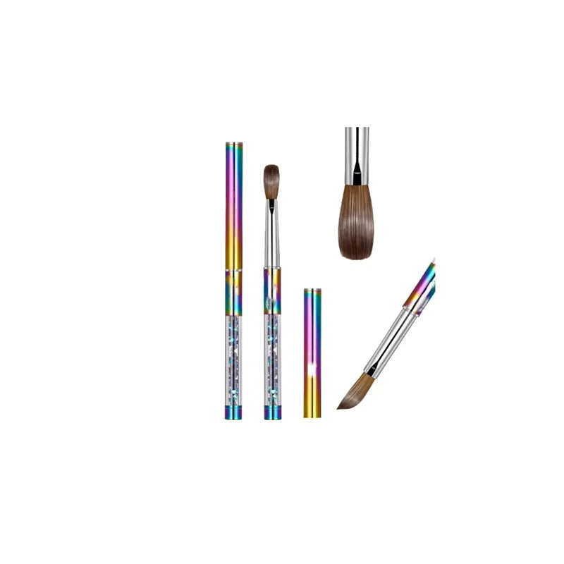 2025 USA Premium 100% Pure Kolinsky Sable Nail Art Brush | Plastic Full Size Range (2#-10#) for Acrylic Nails