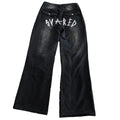 DENIMGUYS Mens Y2k Vintage Pants Ripped Men Jeans Custom Embroidery Baggy Streetwear Denim Jeans