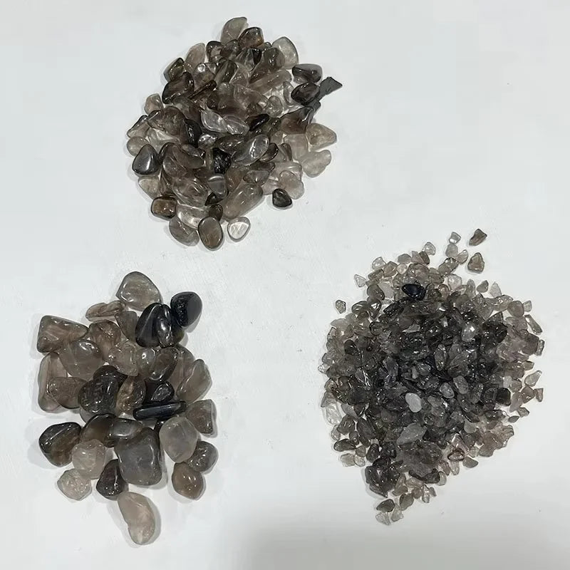 Wholesale Bulk Natural Smoky Quartz Crystal Stone Gravel Tumbled Crystal Chips 3-25mm for Craft Projects Home Decoration MOSAIC