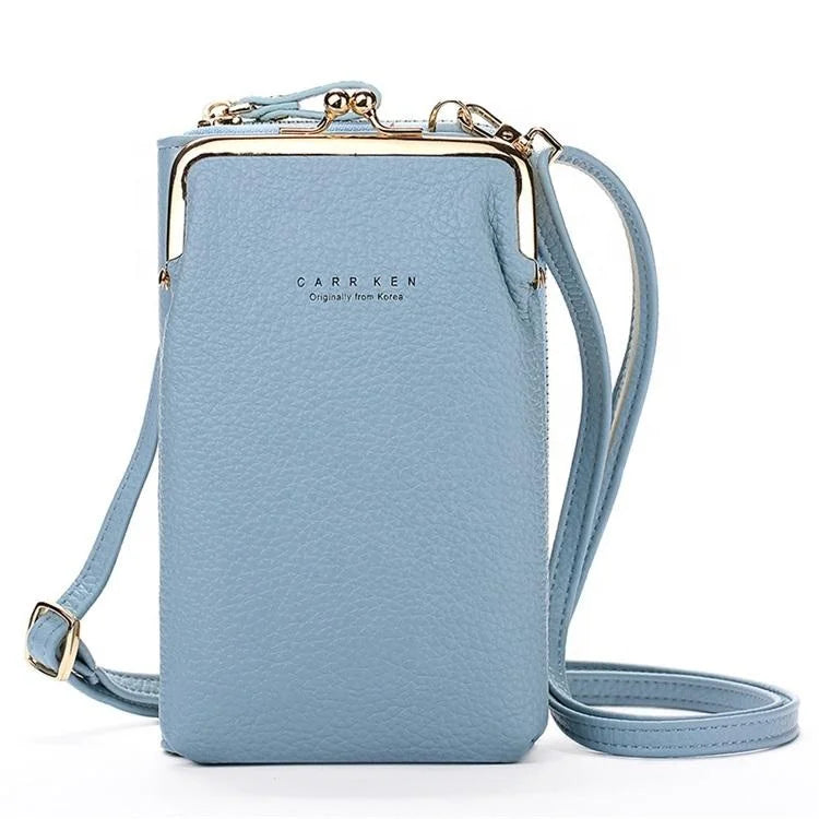Hight Quality Waterproof PU Crossbody Women Mobile Phone Bags
