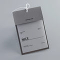 Fashion Embossed Swing Paper Tags Luxury Matte LOGO Hangtags Clothing Custom Hang Tag for Garment Brand