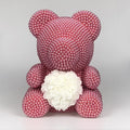 Every love Factory Supplying High Quality Artificial Graduation Pearl Bear Rose Teddy Bear for Mother's Day