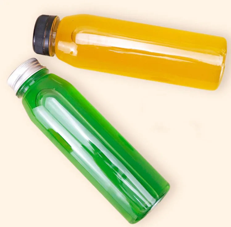 Manufacturer PET Plastic Beverage Bottles for Energy Drinks Juices Cold Coffee 300ml 350ml 400ml Empty Round Bottle Packaging