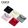 FORTE Women Drawstring Cosmetic Jewelry Packaging Pouch and Box Custom Velvet Jewelry Pouch