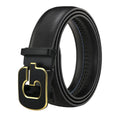 LQbelt G Buckle Automatic Belt Men's Genuine Leather Ratchet Belts for Male Custom Logo Waistband Factory