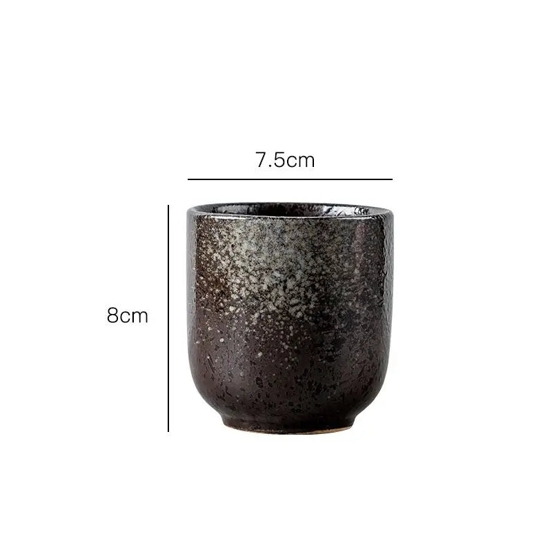 Japanese Style Ceramic  150ml Straight Cup Household Ceramic Cup Restaurant Retro Tea Cup