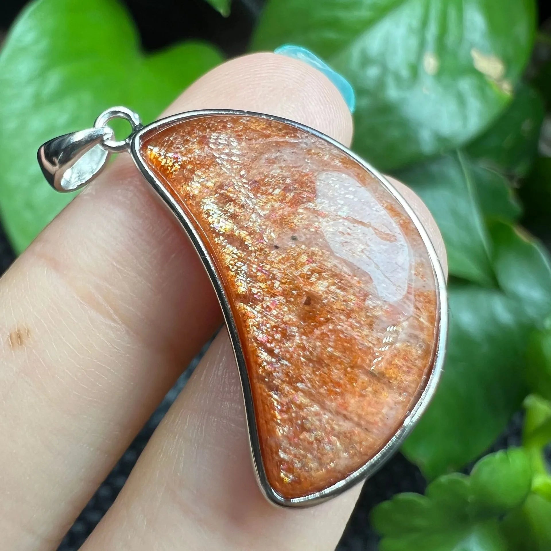 Wholesale Natural Gold Sun Moon Pendant S925 Silver Inlaid Fashionable and Trendy Polished Decorative Item