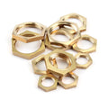 Pipe Fitting Lock Nuts 1/8" 1/4" 3/8" 1/2" 3/4" 1" BSP Female Thread Hexagonal Shank Flange Cap Brass Hex Nuts