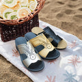 Lady's Fashionable Leather Flat Sandals Soft Waterproof Hollow Pattern Design Cheap Summer Platform Outdoor Shoes Spring Autumn MegaBDM