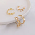 2026 New 14K Gold Plated Copper Earring Findings Pearl Posts Ear Pad Blank 925s Stud Base for Jewelry Earring Making RS22DTE06
