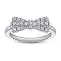 OAHLAN Fine Jewelry Bow-knot Full Inlay Cubic Zircon 925 Sterling Silver Rings Women Engagement Ring Wholesale
