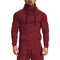 Fitspi Men's 1/4 Zip Fashion Pullover Hoodie Athletic Workout Fit Blend Hooded Sweatshirts Casual Long Sleeve With Pockets