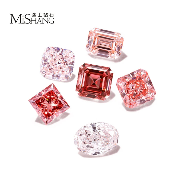 IGI Certificate CVD HPHT Fancy Light Pink Lab Grown Diamond Customize Made Colored Lab Grown Diamond