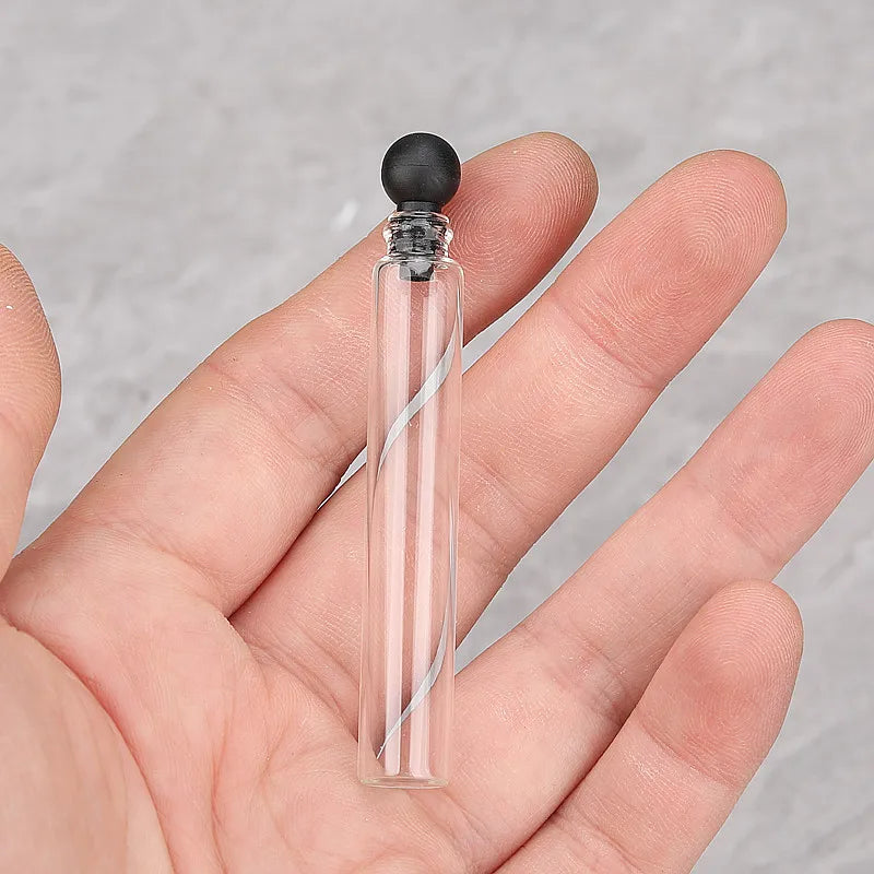 Transparent Mini 0.5ml 1ml 2ml 3ml Glass Sample Perfume Bottles Essential Oil Bottles With Plastic Sticks