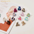New Style 2.7cm Mini Acetate Claw Hair Clips Colorful Chessboard Bangs Hair Clips for Women Girls Hot Selling Accessories