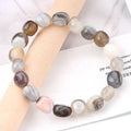 Natural Healing Crystal Botswana Agate 8-10mm Round Gem Gemstone Beads for Tumble Nugget Bracelet Making