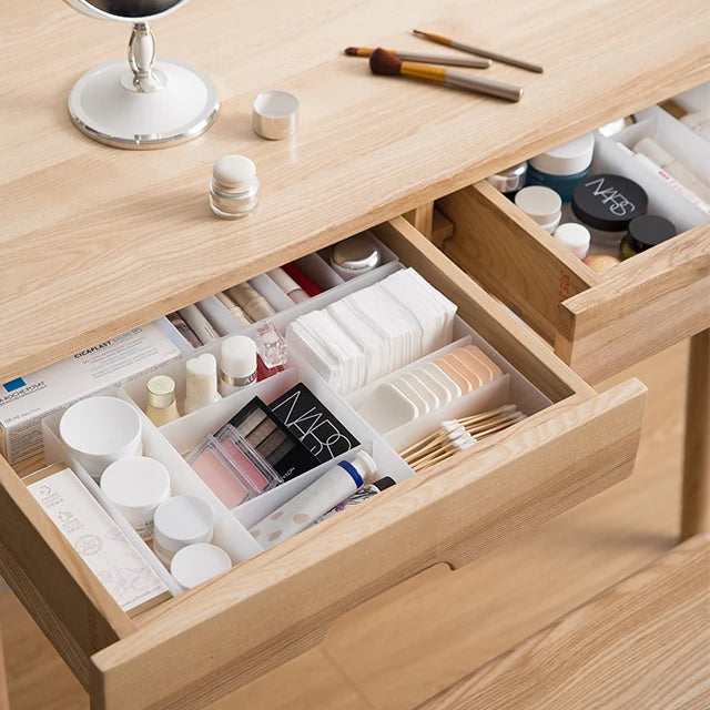 SHIMOYAMA Plastic Storage Organizer Desktop Jewelery Storage Drawers Box With Insert Boards 2 Sizes