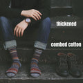Wholesale Men's Thick Winter Warm Ethnic Retro Style Crew Socks Combed Cotton Knitted Breathable Casual Sports Hiking Socks